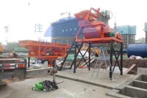 China HZS25 High Mixing Efficiency Skip Hoist Stationary Concrete Batching Plant factory