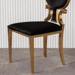 Luxury Fully Assembled Black Sweetheart Chairs For Wedding