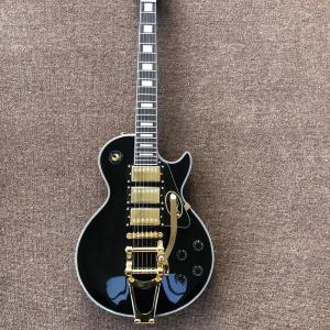 China Custom Electric Guitar with Rosewood Fingerboard White Binding Gold Hardware Bigsby Tremolo factory