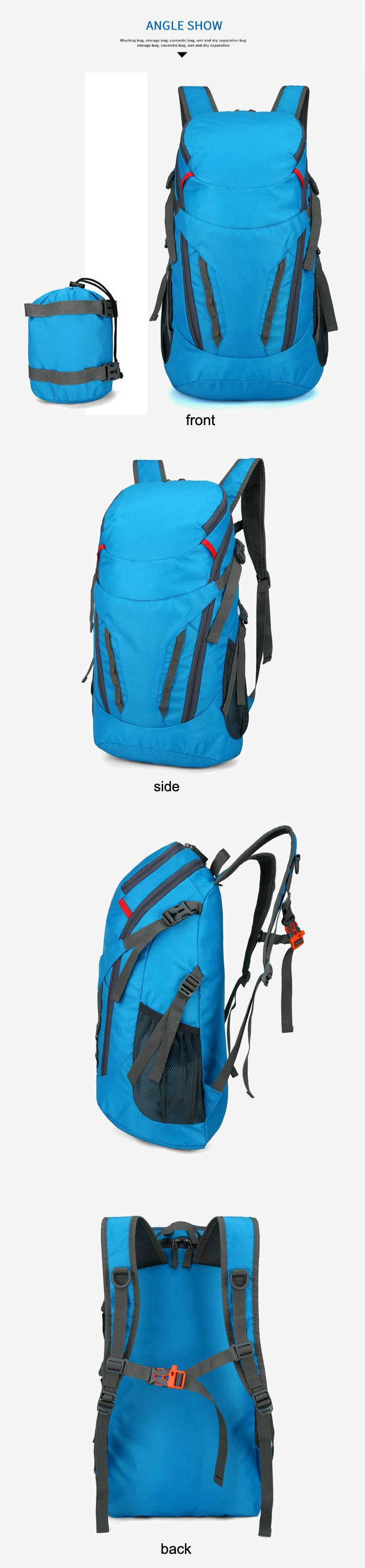 Lightweight Packable Travel Hiking Backpack Daypack 35L Foldable Camping Backpack