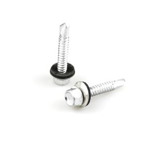 China Bimetal 304 Ruspert 316 Hex Washer Head Self Tapping Drilling Screw for Roof Layer Plate factory