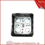Two Gang Electrical Square Outlet Cover Without Screws , 1.0mm to 1.6mm