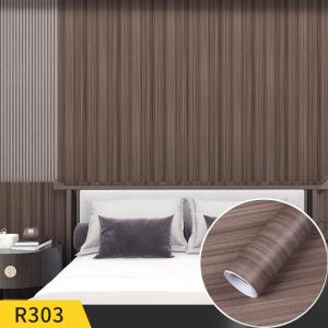 China Geometric Pattern Wood PVC Peel Stick Self Adhesive Wallpaper for Waterproof Oil Proof Wall Coating and Easy Installation factory