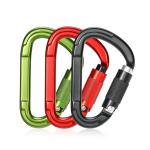 Heavy Industry 25kN Aluminum Alloy D-shape Snap Hook Carabiner for Climbing