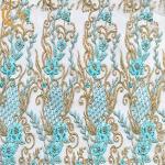 140Cm Bridal Applique Lace Fabric Dress Styles Embroidery Beaded For Wedding