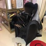 Wear-Resistant Polyester Fabric Cosmetic Brush Bag for Travel