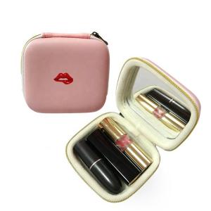 China 9*8*4cm Lipstick Clutch Bag , ISO9001 Small Makeup Bag With Mirror factory