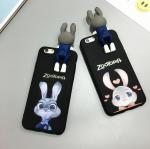 Cool Judy Rabbit Silicone Phone Cover With 3D Soft PVC Judy Charm Decoration,