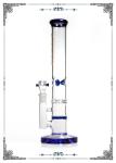 Straight Tube Honeycomb Perc With Turbine Perc Glass Bong Smoking Water Pipe