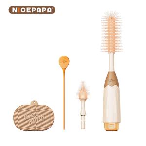 China 2-In-1 Cleaner Storage Three-Piece Silicone Bottle Brush Nipple Brush Other Baby Supplies Set Of Baby Accessories factory