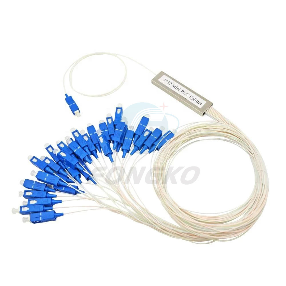 1x32 0.9mm FTTH Micro PLC Fiber Optic Splitter Cable Copuler
