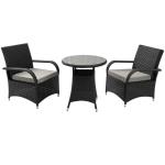 Modern Outdoor Furniture AJUNION 2 Seater Wicker Rattan Chat Furniture Resistant