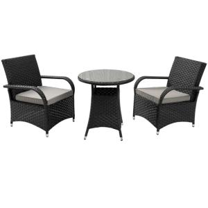 China Modern Outdoor Furniture AJUNION 2 Seater Wicker Rattan Chat Furniture Resistant to UV factory