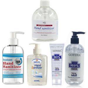 China 75% alcohol gel rinse free instant hand sanitizer with pump to kill germs 80ml 100ml 300ml 500ml factory