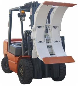 China White Forklift Truck Attachments Paper Roll Clamp With High Performance Hose factory