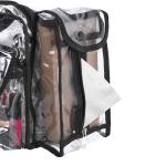 Zipper Closure 4 External Pockets Transparent Cosmetic Bag For Women
