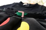 2016 Fashion Girl Colorful Kid's Black Dress long sleeve Bubble Style Dancing