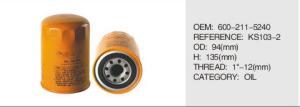 China Truck Diesel engine parts oil filter for komtsu 600-211-5240 factory