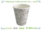 Silver 7.5oz Disposable Coated Paper Cups For Hot Water Drinking