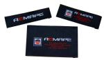 High Definition Clothing Woven Labels center fold side label custom color For