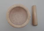 Natural Marble Spice Mortar And Pestle Orange Diameter 10.8cm Height 10.5cm