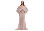 Fashion Sexy Ladies Champagne Middle Eastern Evening Dresses For Slim Girls And