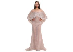 China Fashion Sexy Ladies Champagne Middle Eastern Evening Dresses For Slim Girls And Woman factory