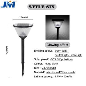 China Garden Post Solar Lawn Lamps 6V/ 5.5W Polysilicon Waterproof Integrated 219x670mm factory