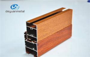 China Nature Polishing Custom Aluminum Door Frame Extrusions Wood Grain Cutting factory