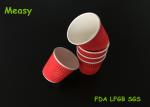 4OZ Red Wave disposable paper tea cups For Hot Drink , Custom Logo
