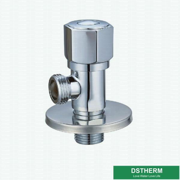 1/2-Inch Chromed Wall Mounted Toilet Water Stop 90 Degree Round Handle Quick