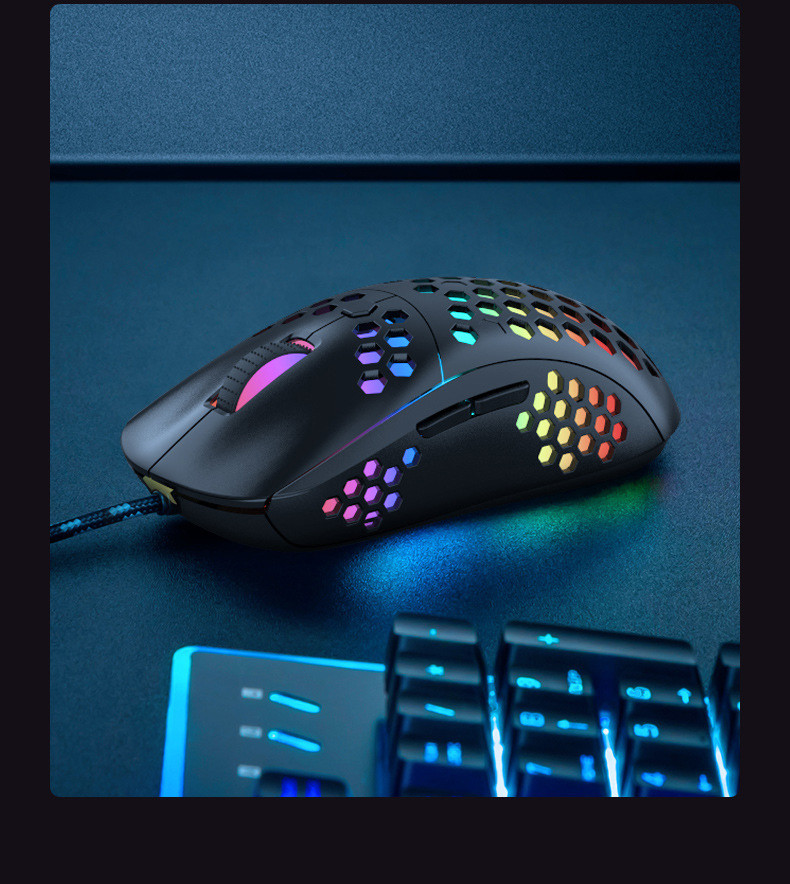 6400DPI Combatwing W903 RGB Gaming Mouse With Para Cord