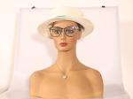Natural Makeup Mannequin Head With Shoulders Chocolate Color