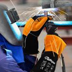 Flome Resistant SAFEYEAR Heat Resistant Welding Gloves For Civil Work EN420