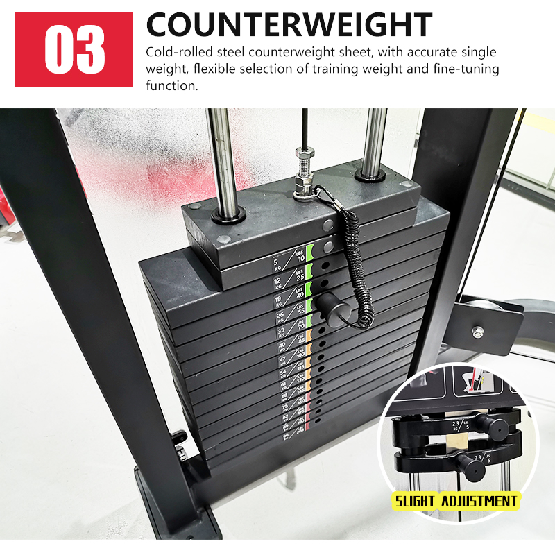 Commercial Indoor Gym Multi-Functional Station Smith Machine for Back Shoulder Chest Arm & Leg Squat Training Squat Rack