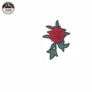 China Classic Rose Embroidery Designs Patches Custom Color For Decorate Apparel factory