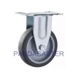 Fixed Institutional Casters 100mm Nonmarking Soft Rubber Caster Wheels