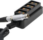 3.5mm OD Arri Power Cable Fischer 3 Pin RS To 4 Port D Tap For Cameras