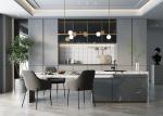 Modern Kitchen Cabinet With Acrylic Lacquer / PVC Membrane Plywood Door Panel
