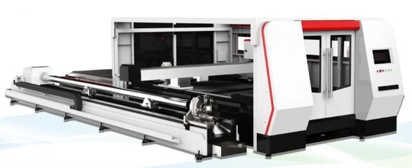 Double Platform Plate Tube Integrated Laser Cutting Machine Multifunctional High