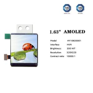 China OEM ODM AMOLED LCD Screen 320x320 MIPI Small TFT Display 1.63 Inch factory