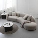 Luxury Curved Hotel Lobby Furniture Reception Moon Modular Sectional Sofa