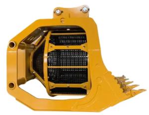 China Hitachi 210 ZX210H ZX210-3 Rotating Screening Bucket For Excavator Screen Riddle Shaker factory