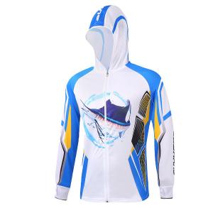 China Custom Sublimation Long Sleeve Mens Fishing Sweatshirts Anti UV Flat Bottom factory