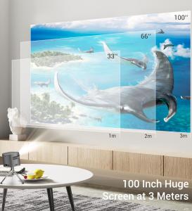 China 1080p DLP Portable Bluetooth Projector For Home Theater Office ODM factory