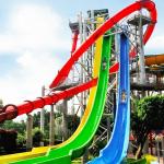 Fiberglass Aqua World High Speed Water Slides Freefall Water Slide OEM Available