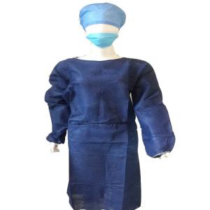 China ISO13485 35g SMS Disposable Patient Gown with thumb loop factory