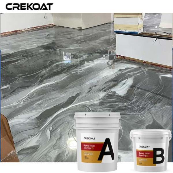 China Seamless High Gloss Metallic Floor Paint With Pigments Blend Dynamic Swirl factory