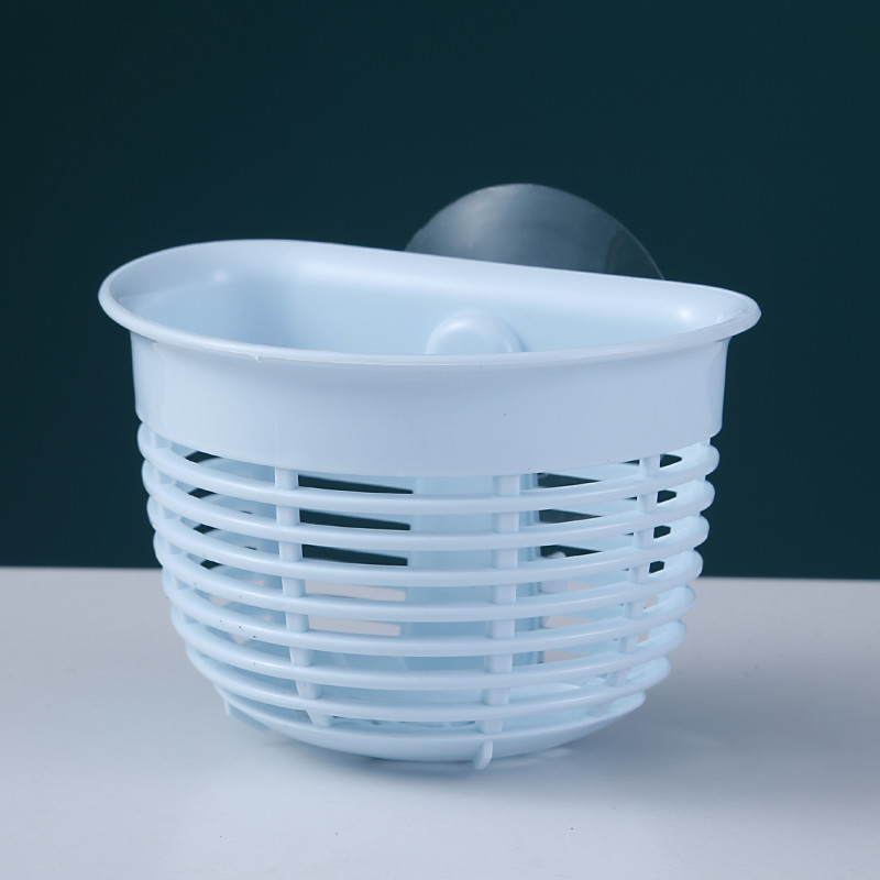 Plastic PP Suction Cup Bitumen Receive Basket For Kitchen