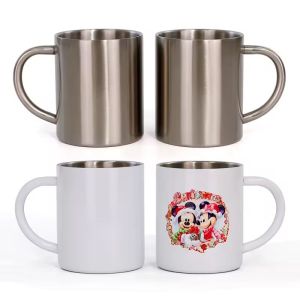 Sublimation Coffee Mugs With Handle Stainless Steel Double Wall Sublimation